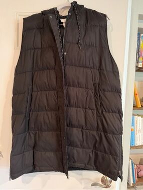 Zella women’s plus size Black Quilted Hooded Puffer Vest